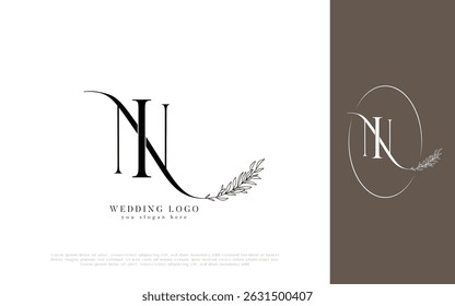 NI Wedding Logo with Floral Monogram