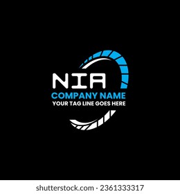 NIA letter logo vector design, NIA simple and modern logo. NIA luxurious alphabet design  