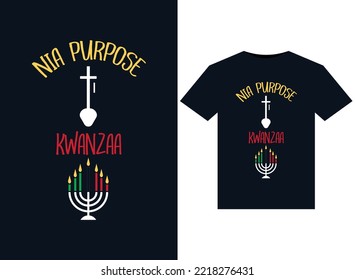 Nia Purpose Kwanzaa illustrations for print-ready T-Shirts design