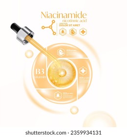 Niacinamida, Niacina, ácido nicotínico, suero Cuidados de la piel Cosméticos,  