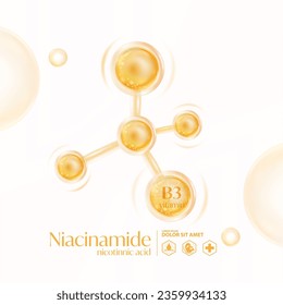 Niacinamide, Niacin, Nicotinnic acid serum Skin Care Cosmetic,  