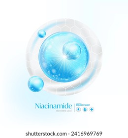 Niacinamid, Niacin, Nicotinsäure-Serum Hautpflege Kosmetik,  