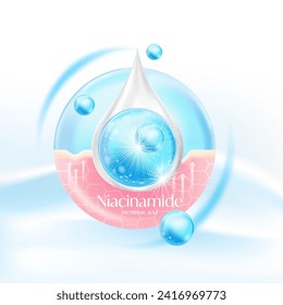 Niacinamide, Niacin, Nicotinnic acid serum Skin Care Cosmetic,  