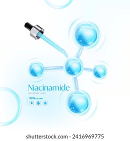 Niacinamide, Niacin, Nicotinnic acid serum Skin Care Cosmetic,  