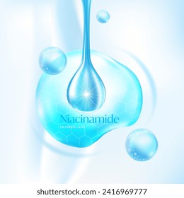 Niacinamide, Niacin, Nicotinnic acid serum Skin Care Cosmetic,  