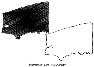 Niagara County, New York State (U.S. county, United States of America) map vector illustration, scribble sketch map