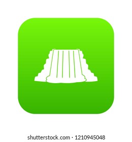 Niagara Falls icon digital green for any design isolated on white vector illustration