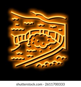 niagara falls neon light sign vector. niagara falls illustration