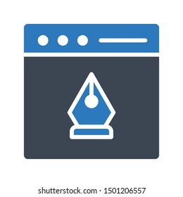 nib browser glyph colour vector icon