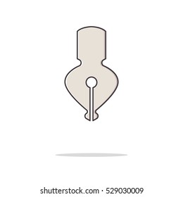 Nib color thin line icon.Vector illustration