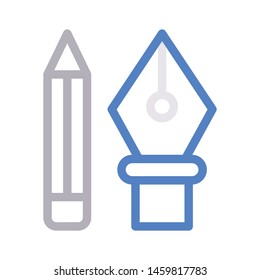 nib colour line vector icon