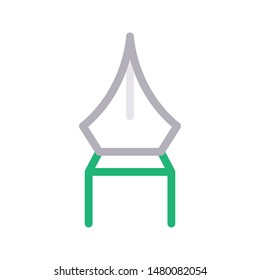 nib colour line vector icon