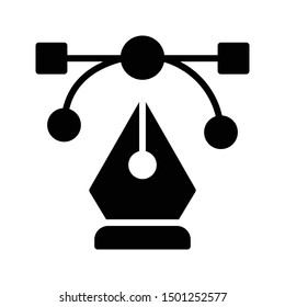 nib design glyph flat vector icon