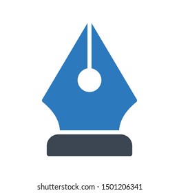 nib glyph colour vector icon