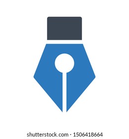 nib glyph colour vector icon