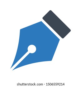 nib glyph colour vector icon
