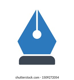 nib glyph colour vector icon