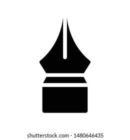 nib glyph flat vector icon