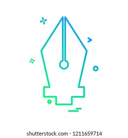 Nib icon design vector