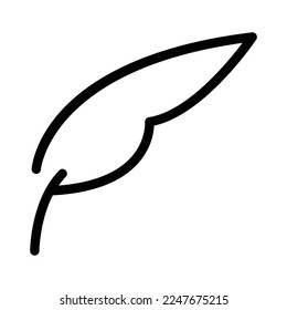 Nib isolated icon. Plume Vector Element Can Be Used For Nib, Feather, Pen Design Concept.