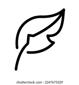 Nib isolated icon. Plume Vector Element Can Be Used For Nib, Feather, Pen Design Concept.
