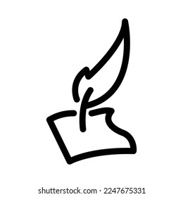 Nib isolated icon. Plume Vector Element Can Be Used For Nib, Feather, Pen Design Concept.