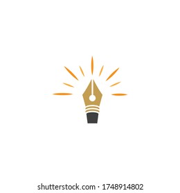 Naturaleza del símbolo vectorial de la plantilla de logotipo nib