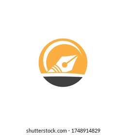 Naturaleza del símbolo vectorial de la plantilla de logotipo nib