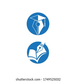 Naturaleza del símbolo vectorial de la plantilla de logotipo nib