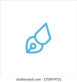 nib pen icon flat vector logo design trendy illustration signage symbol graphic simple