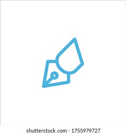 nib pen icon flat vector logo design trendy illustration signage symbol graphic simple