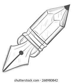 Nib pen pencil - sketch