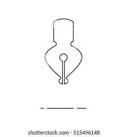 Nib thin line icon. Mbe minimalism style