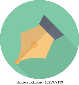 nib vector circle  flat icon 