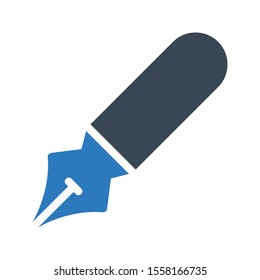nib vector glyph colour icon