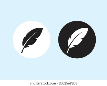 Nib vector Icon. 2 feather. Plume Vector Element Can Be Used For Nib, Feather, Pen Design Concept.