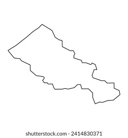 Nibok district map, administrative division of Nauru. Vector illustration.