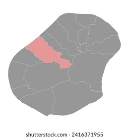 Nibok district map, administrative division of Nauru. Vector illustration.
