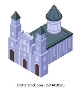 Nicaragua building icon isometric vector. Travel day. Nature church