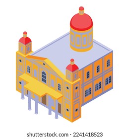 Nicaragua church icon isometric vector. Travel day. Country day