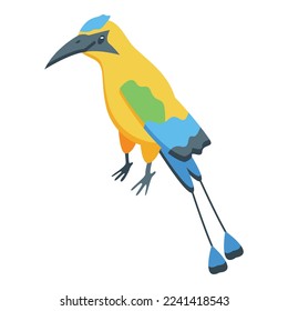 Nicaragua colorful bird icon isometric vector. Travel day. Freedom colorful