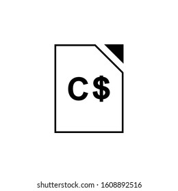Nicaragua Cordoba sign icon black vector illustration
