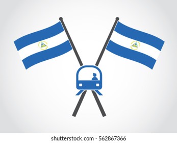 Nicaragua Emblem Train Subway