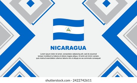 Nicaragua Flag Abstract Background Design Template. Nicaragua Independence Day Banner Wallpaper Vector Illustration. Nicaragua Independence Day