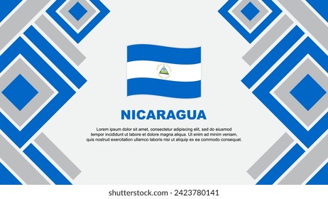 Nicaragua Flag Abstract Background Design Template. Nicaragua Independence Day Banner Wallpaper Vector Illustration. Nicaragua