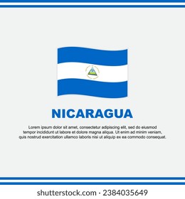 Nicaragua Flag Background Design Template. Nicaragua Independence Day Banner Social Media Post. Nicaragua Design