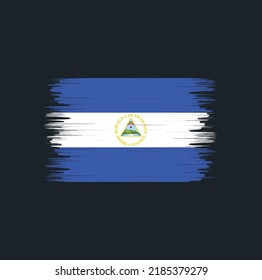 Nicaragua Flag Brush. National Flag