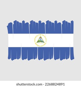 Nicaragua Flag Brush Vector Design