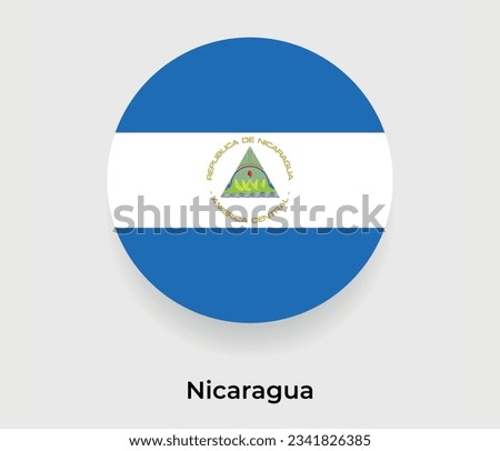 Nicaragua flag bubble circle round shape icon vector illustration