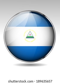 Nicaragua flag button
